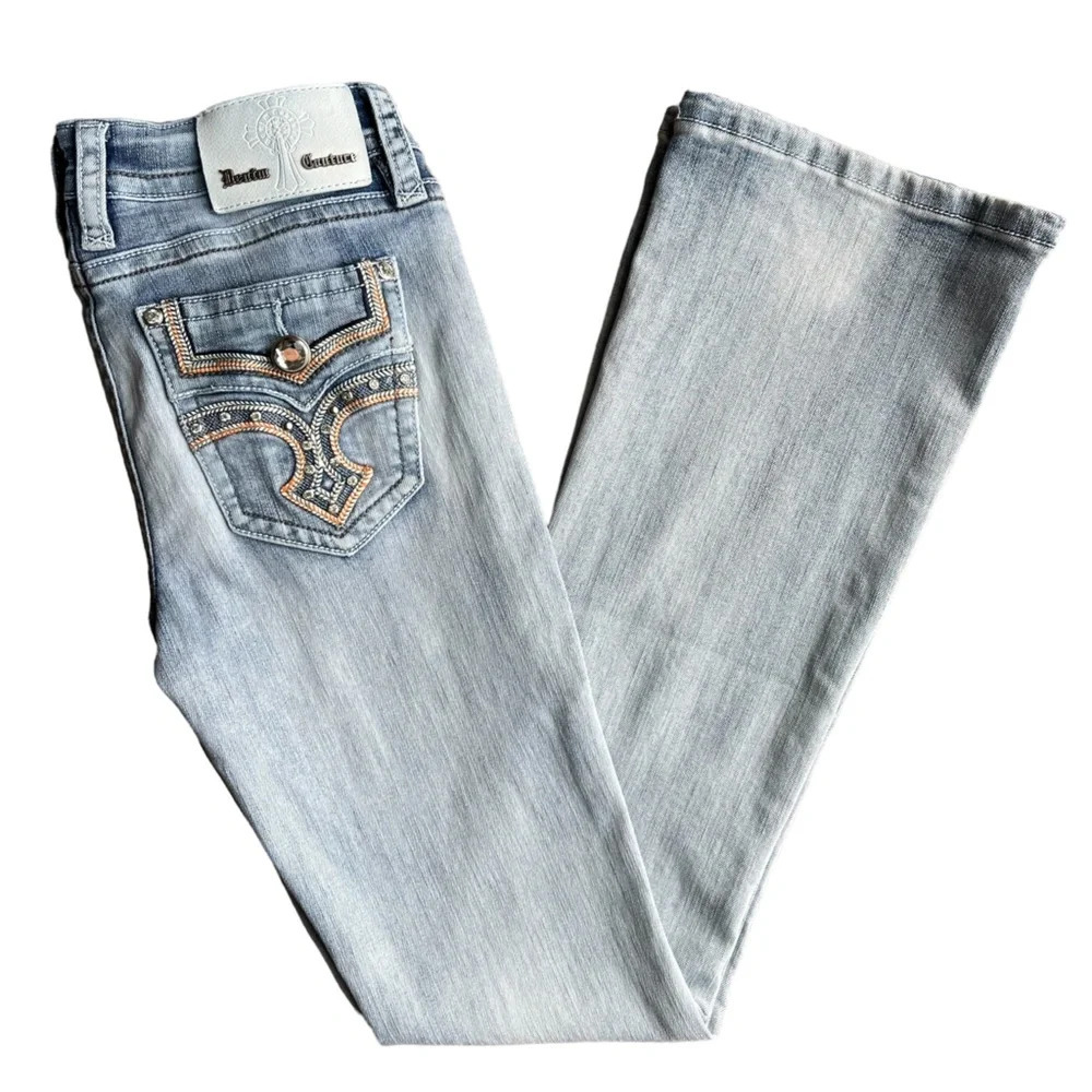 Denim Couture Boot cut denim jeans women’s size 5 rhinestone light wash jean